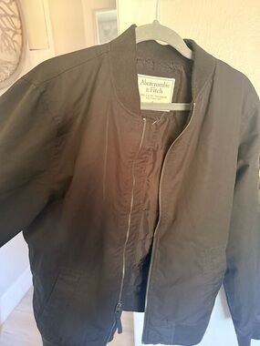Abercrombie & Fitch Olive Green Men's Bomber Jacket